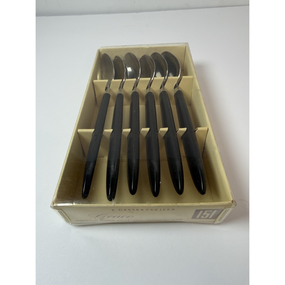 Roy Blohm Brodrene Oyo Norway Grace Mid Century Stainless Flatware Spoons #2